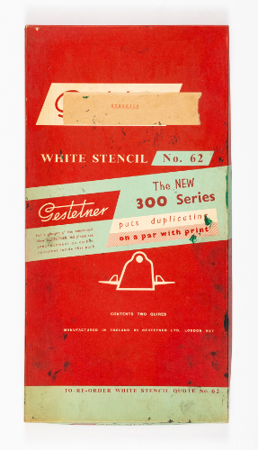 Box: Gestetner White Stencil No.62