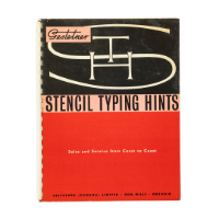 Gestetner Stencil Typing Hints Book