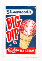 Silverwood's Rainbow Ice Cream, Embossed and Painted Sign