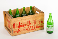 "Wishing Well Drinks" Wooden Crate with 5 Bottles