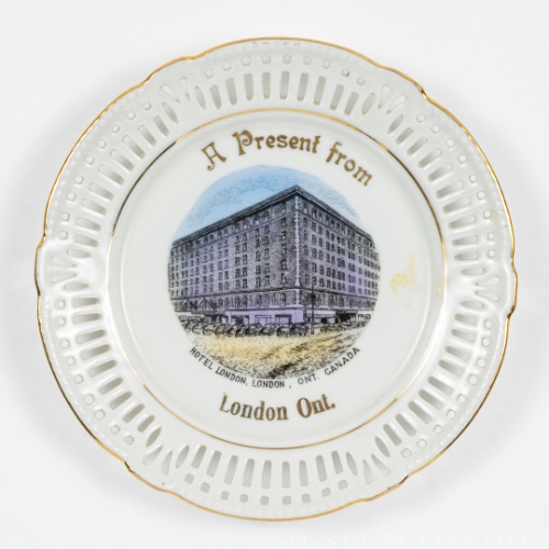 Plate, "A Present from London, Ont. / Hotel London, London, Ontario, Canada"