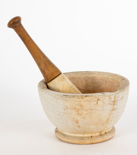 Mortar and Wood-Handled Pestle