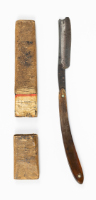 Straight Razor and Wax Paper Case