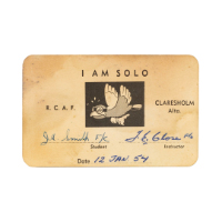 "I AM SOLO" - RCAF Student/Instructor Card