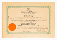 Registered Nurse Certificate - Edna Muriel Gray