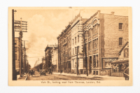 "York St., looking west from Claranee (Clarence?), London, Ont."