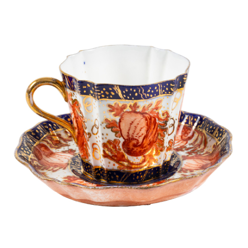Ornately Shaped Teacup & Saucer