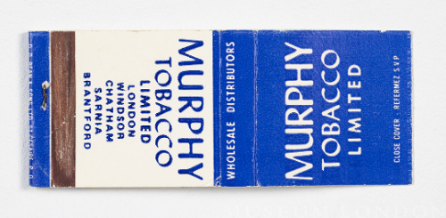 Murphy Tobacco Limited Matchbook