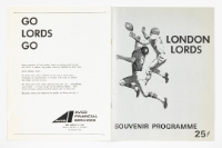 London Lords Football Club Program