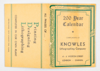 Knowles Lithography Calendar