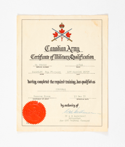 Canadian Army Certificate of Military Qualification