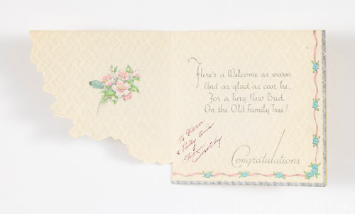 "Congratulations (To Vera + Patsy Ann, From Dorothy)"