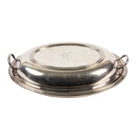 Monogrammed Silver Serving Dish