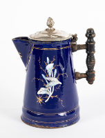 Dark Blue, Gilded Coffee Pot