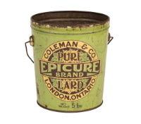 "Coleman & Co. Epicure Brand Lard" Bucket (5 lbs.)