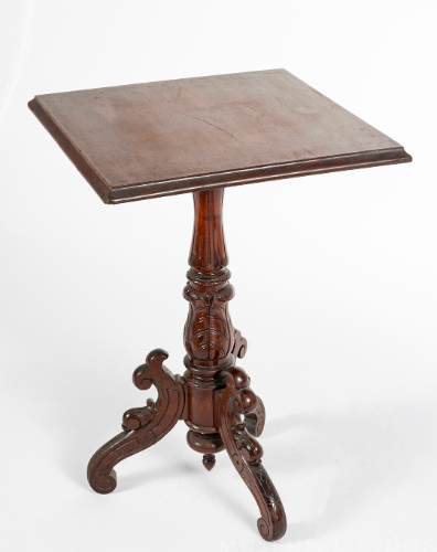 Side Table with Pedestal Base