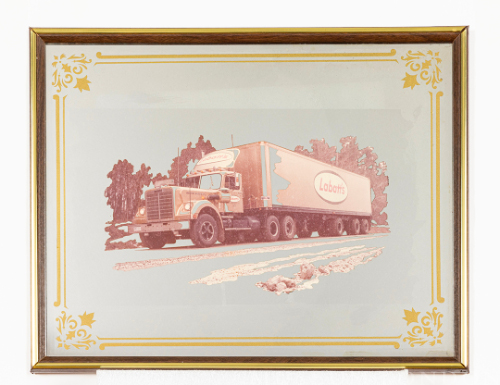 Advertising Mirror: Labatt's Freightliner
