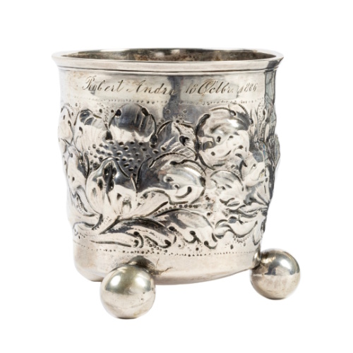 Peel Silver Christening Mug