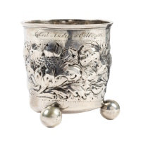 Peel Silver Christening Mug