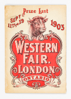 Sept. 11-19, 1903 Western Fair, London ON