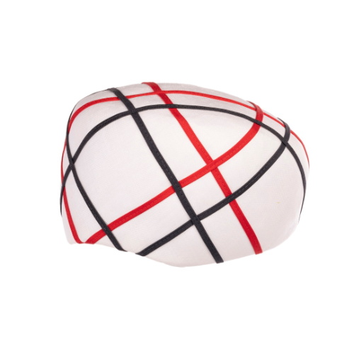 White, Striped Hat