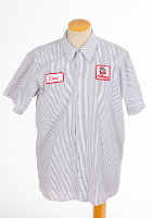 Short Sleeve Kellogg's Pinstripe Work Uniform Shirt