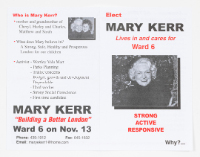 Mary Kerr, Ward 6 City Council Candidate