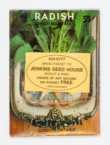 Radish Seed Packet, Royal Purple Seeds