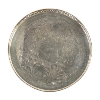 Round Footed Silver Tray