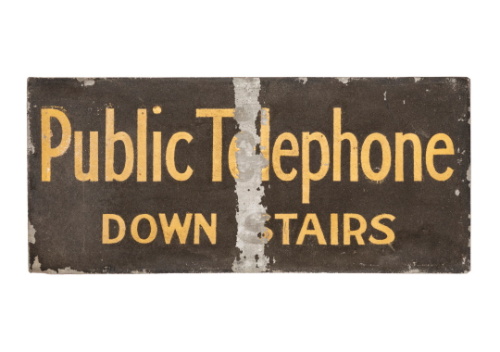 Telephone Sign (with frame)