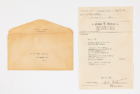 Invoice and Envelope: Arthur L. Oatman (Funeral Home), May 30, 1941