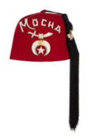 Mocha Shriners Hat and Pouch