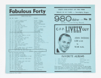 Pamphlet, Fabulous Forty Top 40 Leaflet