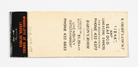 The Baron’s Room Tavern Live Entertainment Matchbook