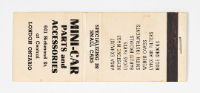 Mini Car Parts and Accessories Matchbook