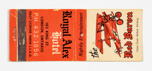 Royal Alex Hotel Matchbook