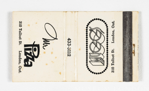 Mr. Pizza/Muggs Matchbook