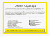 Campaign Card: Arielle Kayabaga