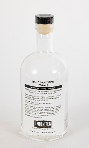 Union 10 Distillery Hand Sanitizer Bottle