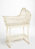 White Wicker Basinette