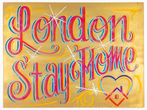 "London Stay Home" Pandemic Sign