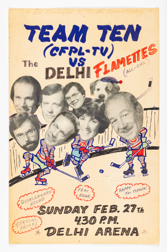 CFPL Team 10 vs The Delhi Flamettes Poster, c 1970s
