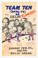 CFPL Team 10 vs The Delhi Flamettes Poster, c 1970s