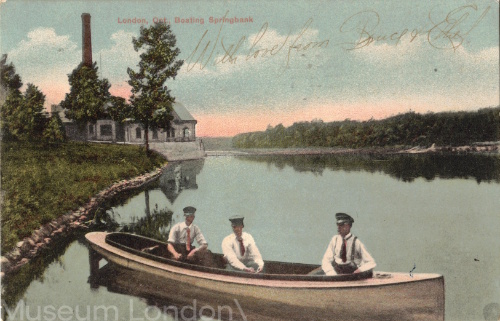 London, Ont., Boating Springbank, 1908
