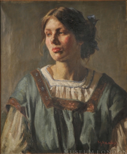 STUDY OF A GIRL'S HEAD
