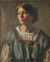 STUDY OF A GIRL'S HEAD